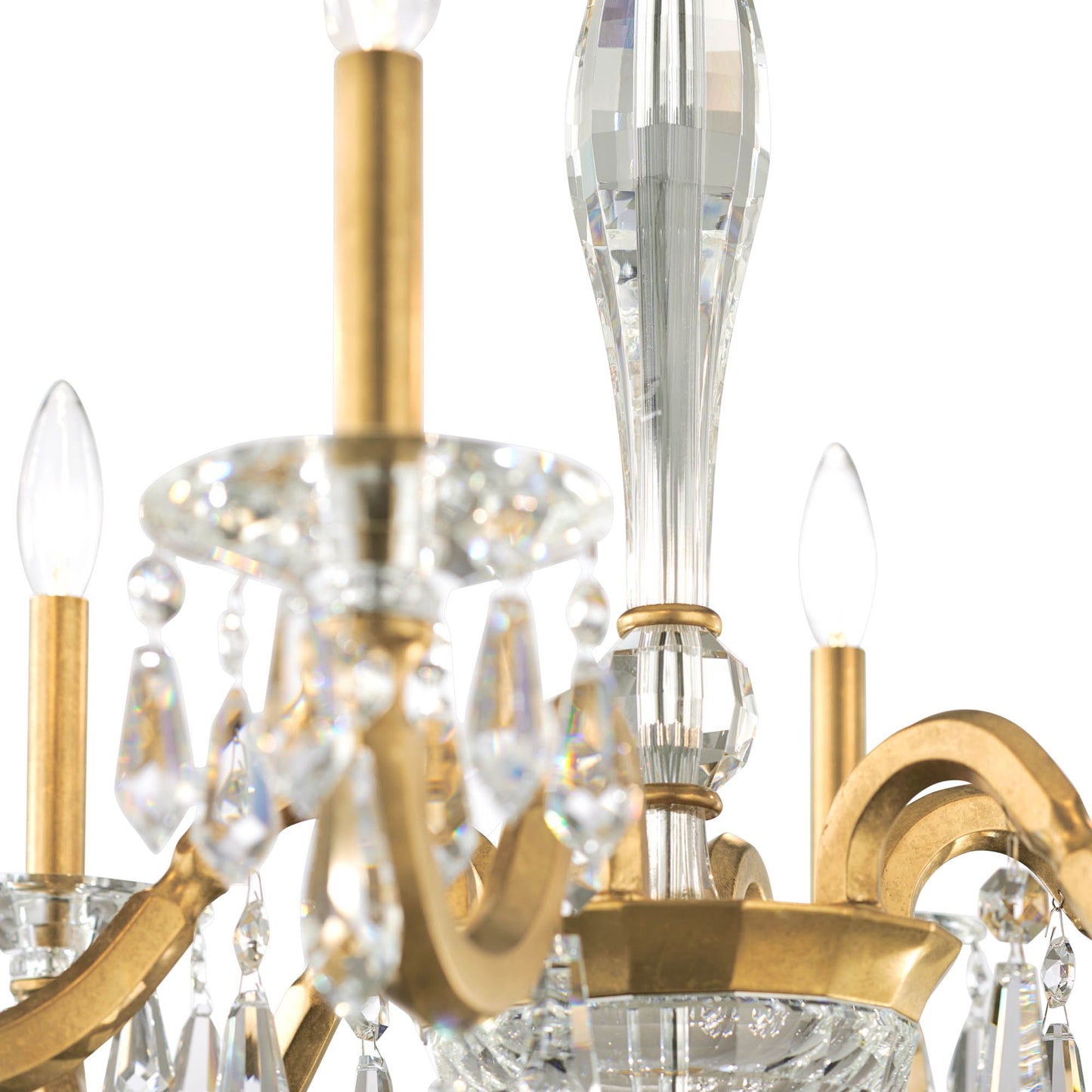 Napoli 24.6"H x 28.1"W 6-Lt Crystal Chandelier in Hrlm Gold