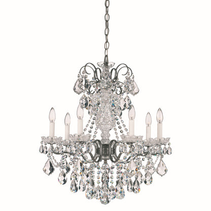 New Orleans 27"H x 24"W 7-Light Crystal Chandelier in Black Pearl