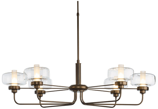 Nola Pendant - Bronze Finish - Clear Glass - Standard Height