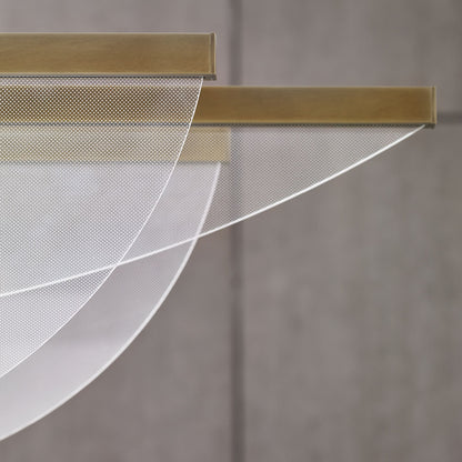 Nyra 72" Wide Plated Brass LED Linear Pendant Light