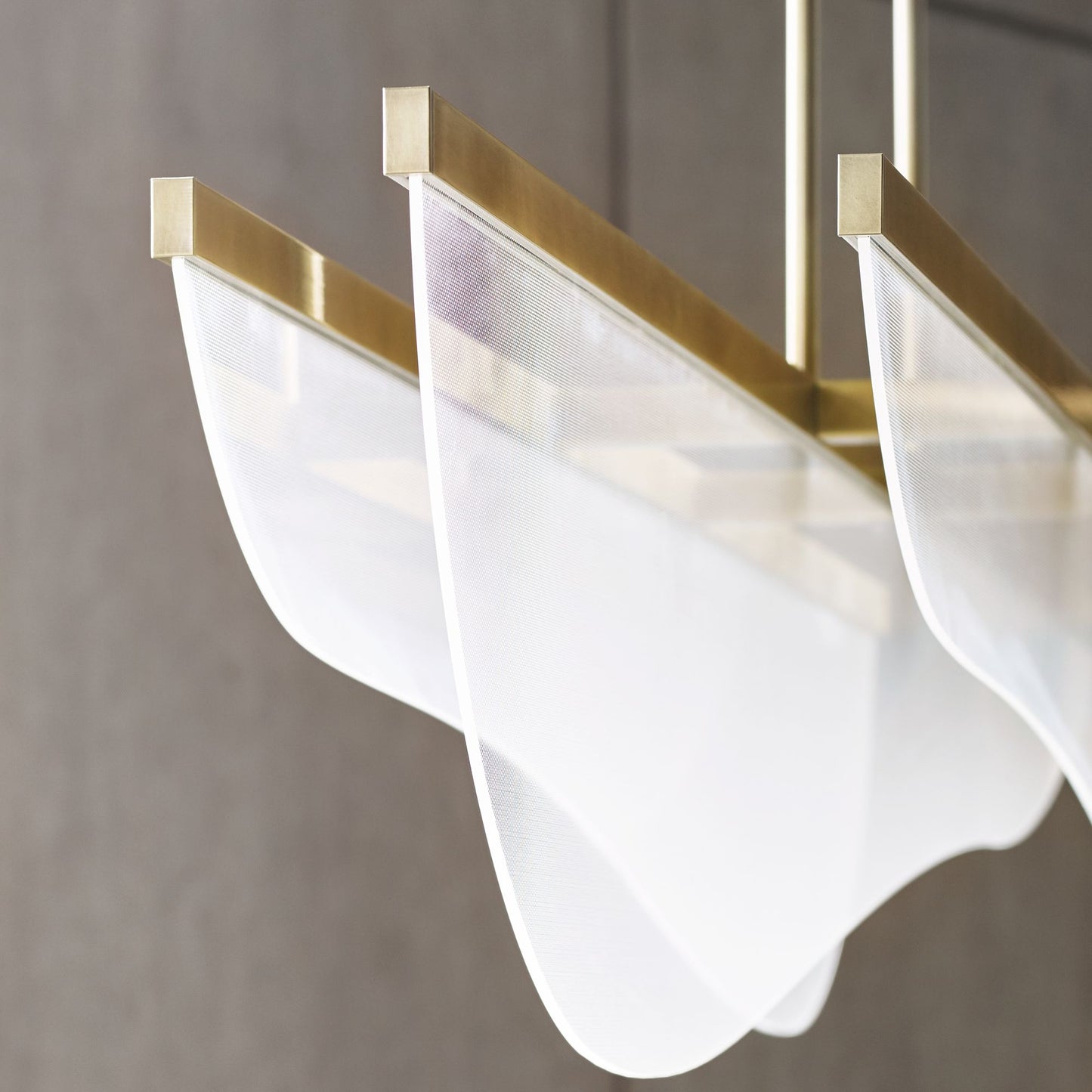 Nyra 72" Wide Plated Brass LED Linear Pendant Light