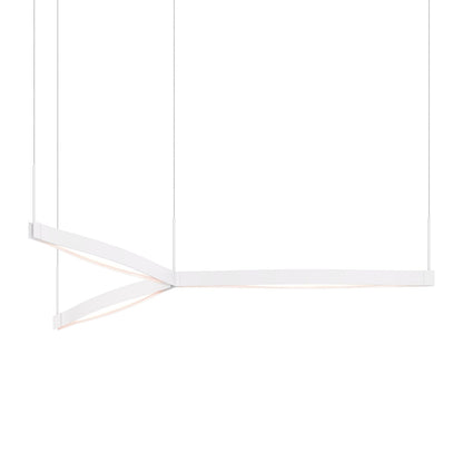 Ola�?55" Wide Satin White LED Kitchen Island Light Pendant