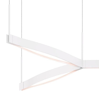 Ola�?55" Wide Satin White LED Kitchen Island Light Pendant