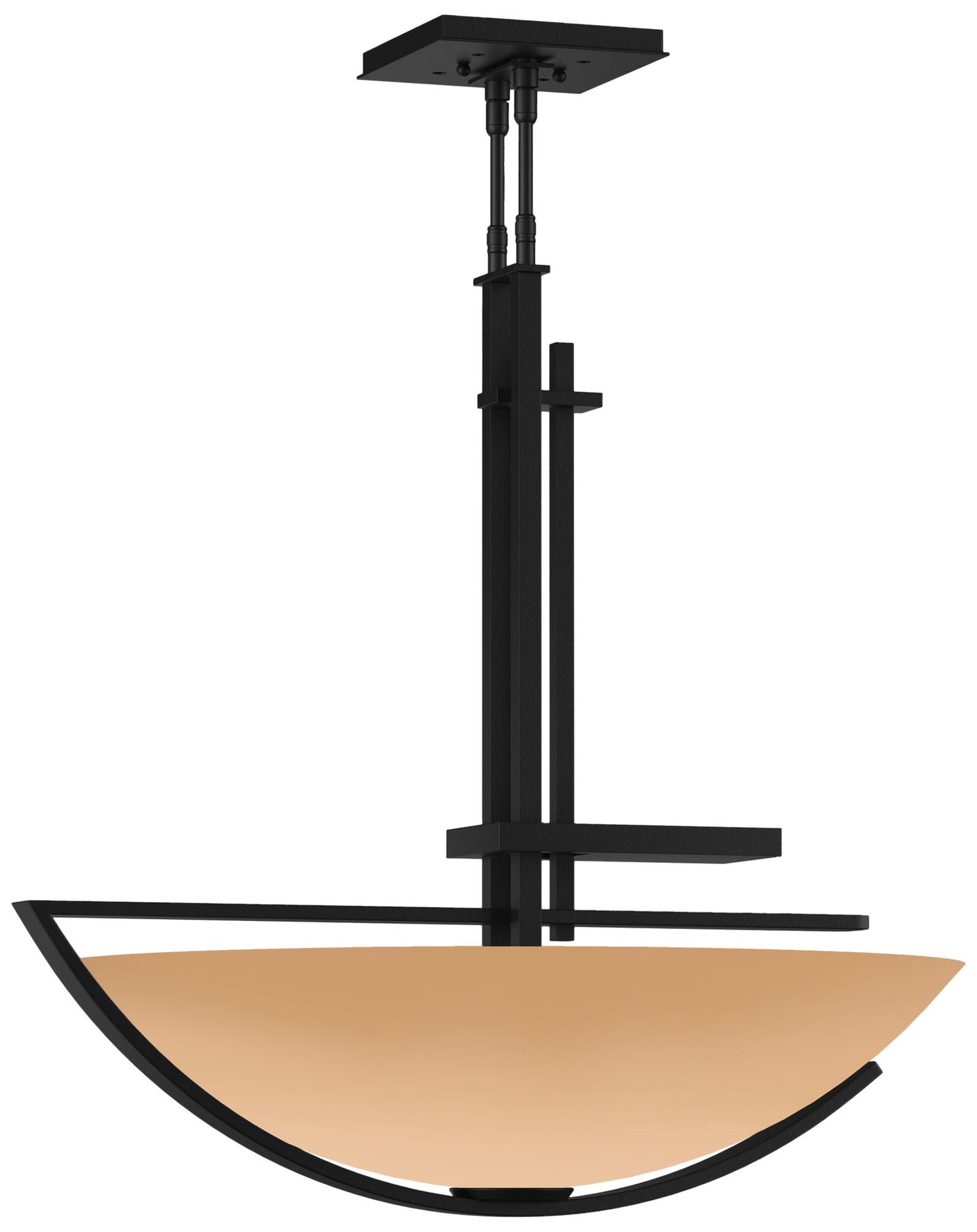 Ondrian 26" Wide Black Standard Pendant With Sand Glass Shade