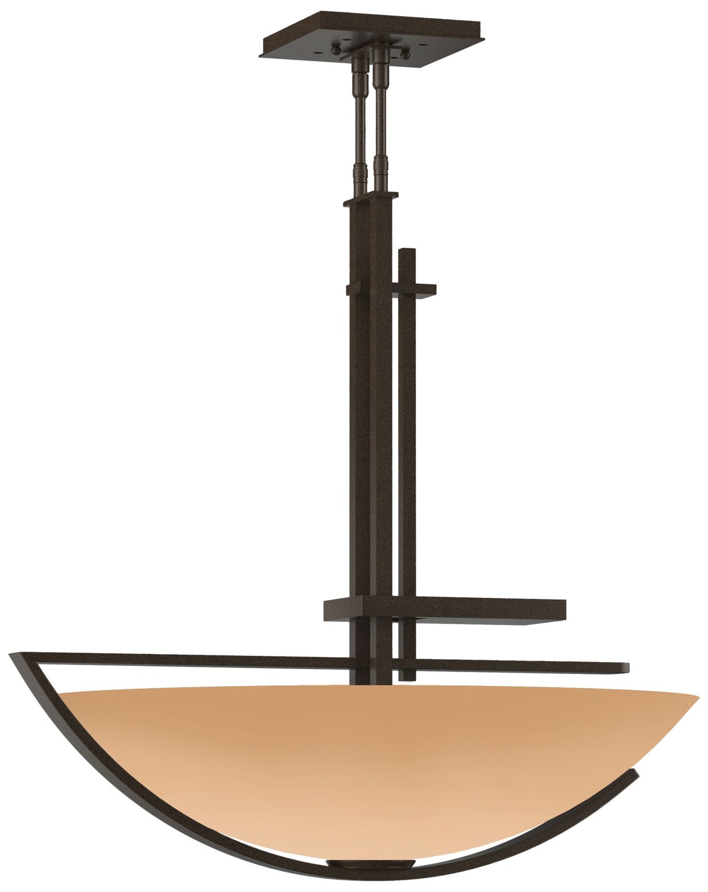 Ondrian 26" Wide Bronze Standard Pendant With Sand Glass Shade