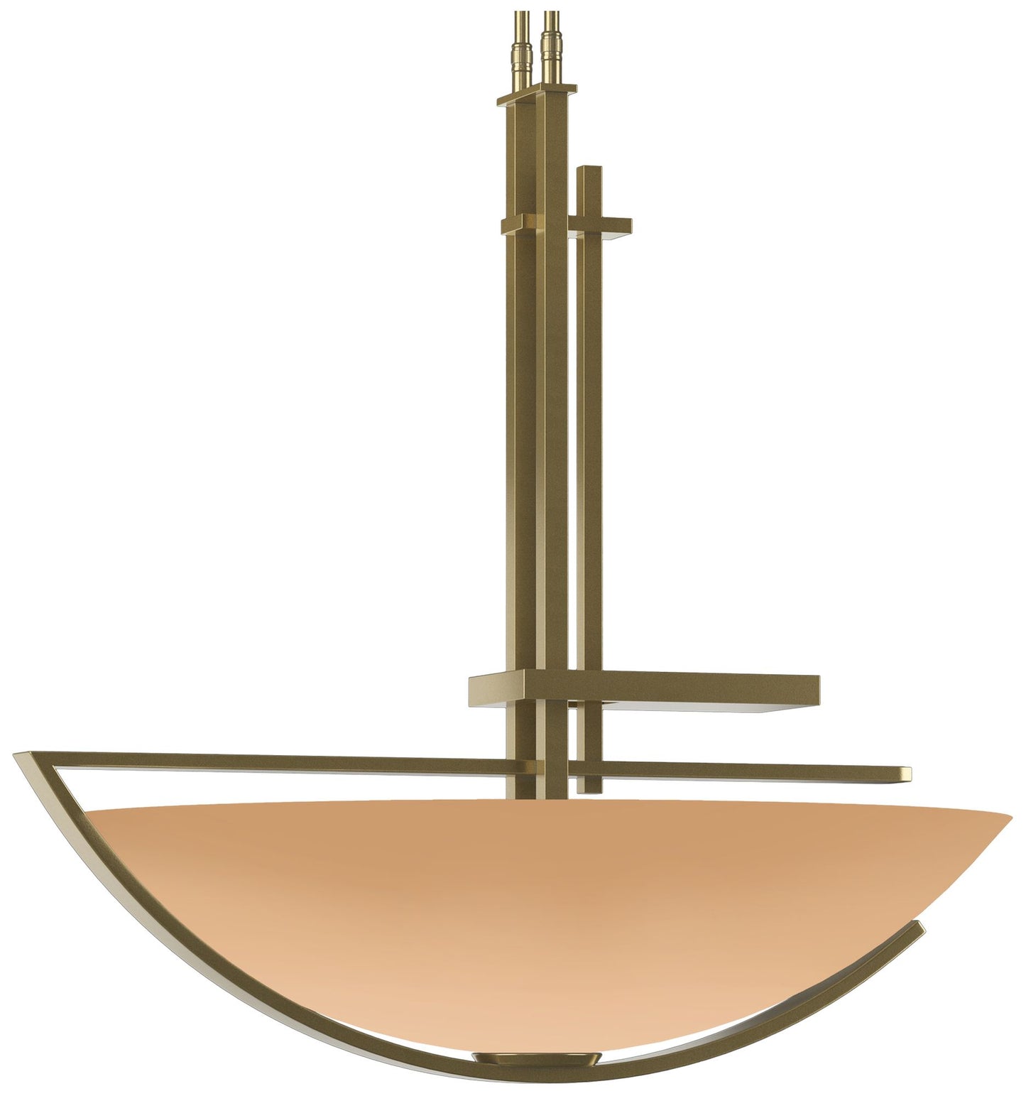 Ondrian 26" Wide Modern Brass Long Pendant With Sand Glass Shade