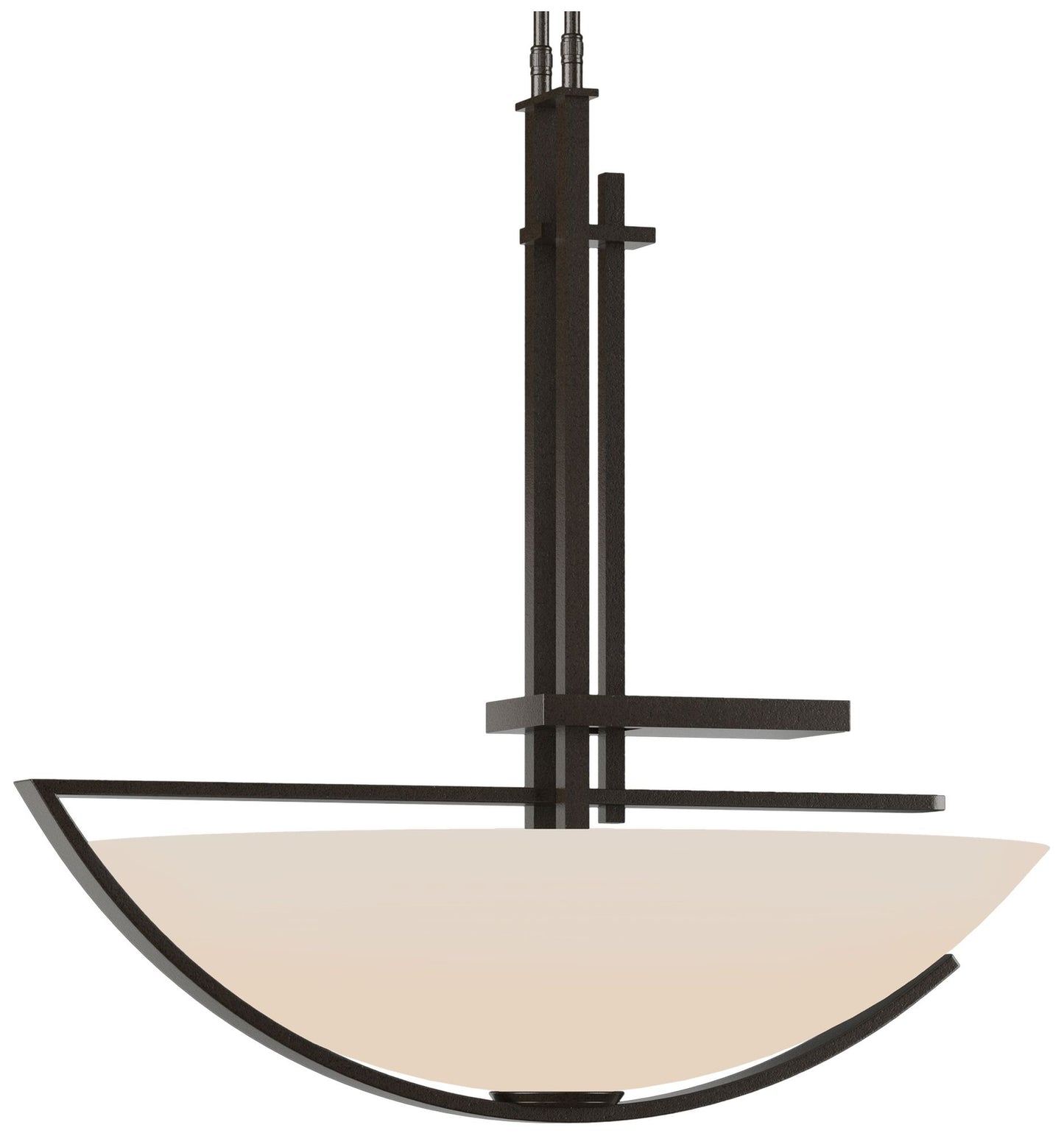 Ondrian 26"W Oil Rubbed Bronze Long Pendant With Opal Glass Shade