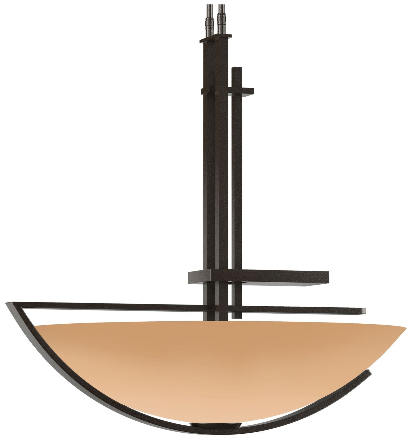 Ondrian 26"W Oil Rubbed Bronze Long Pendant With Sand Glass Shade