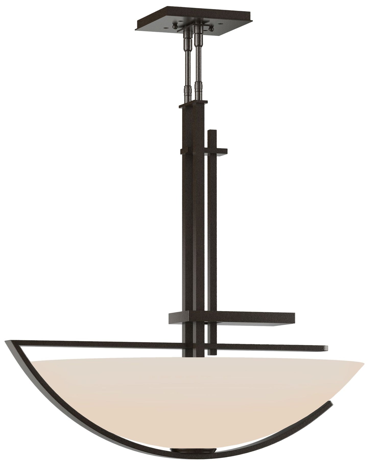 Ondrian 26"W Oil Rubbed Bronze Standard Pendant w/ Opal Glass Shade