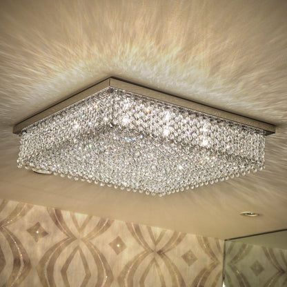 Opulent Clear Cut Crystal Ceiling Light
