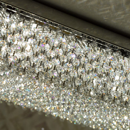 Opulent Clear Cut Crystal Ceiling Light