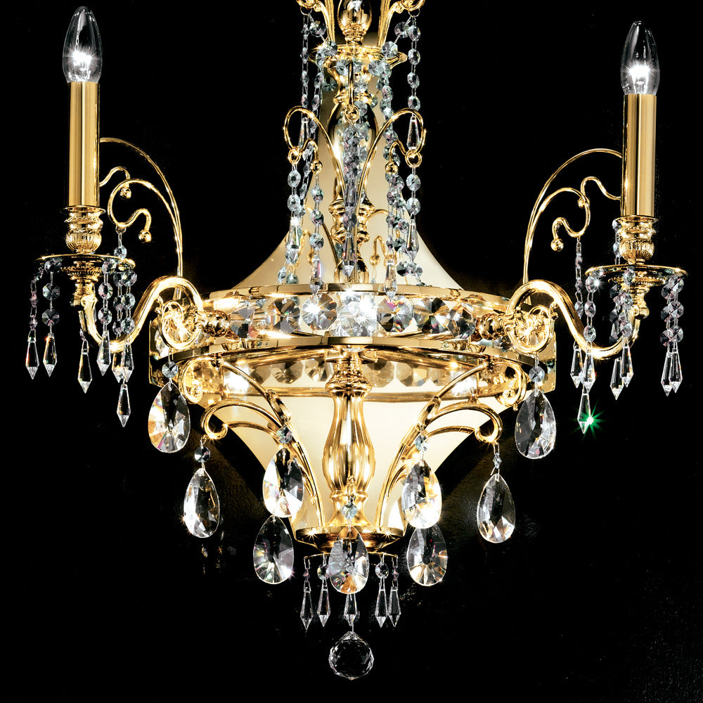 Opulent Crystal Empire Double Wall Light