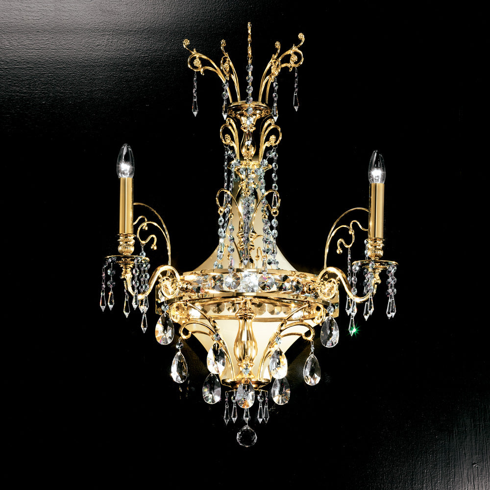 Opulent Crystal Empire Double Wall Light