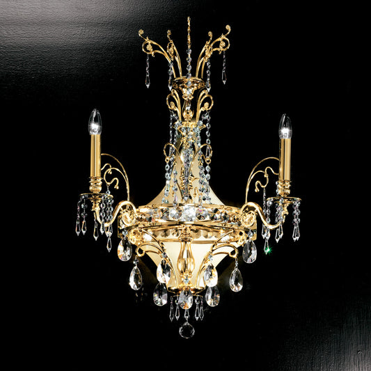 Opulent Crystal Empire Double Wall Light