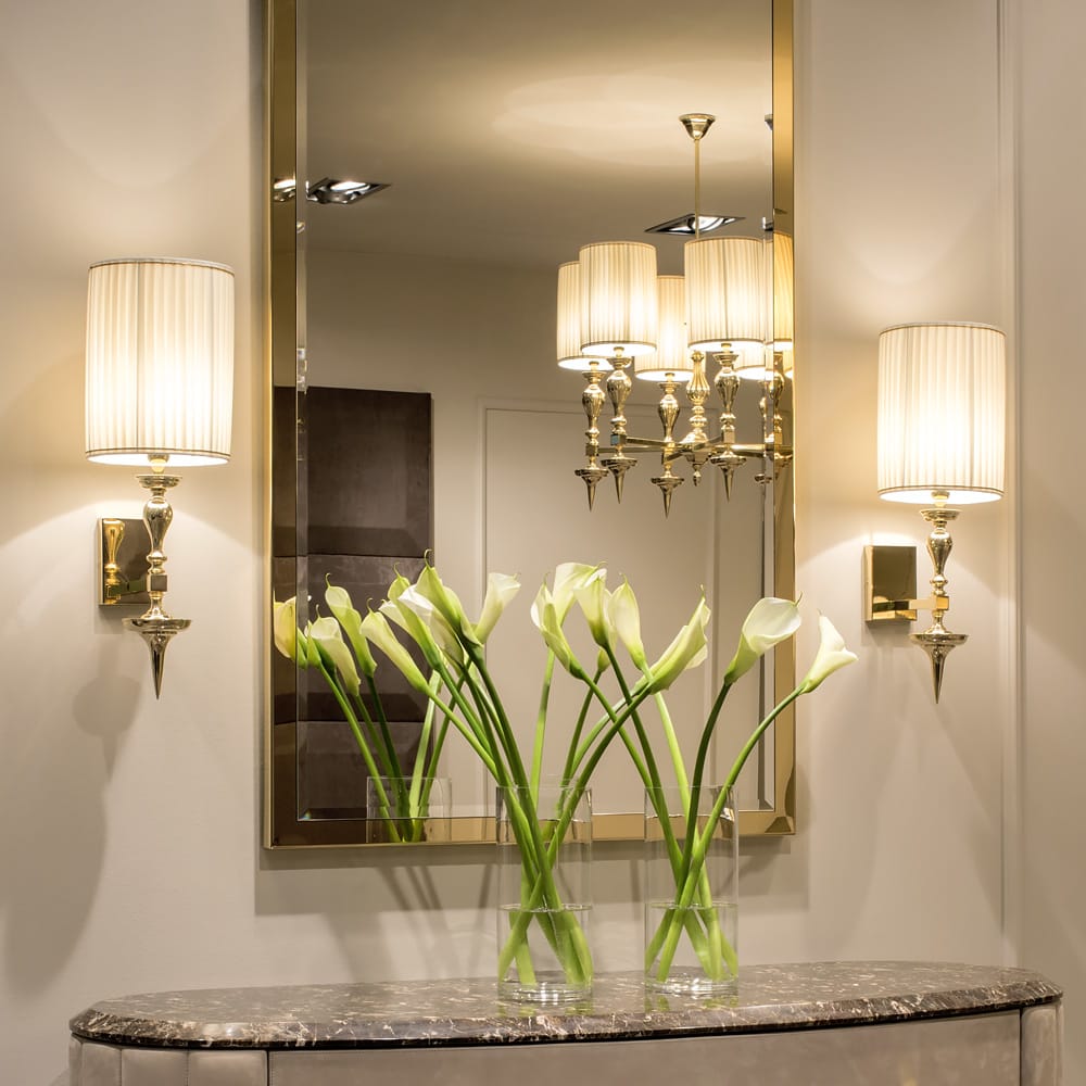 Opulent Italian Brass Wall Light