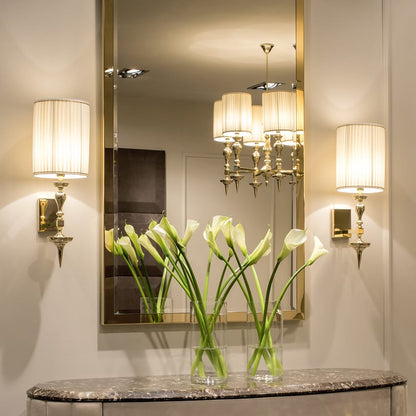 Opulent Italian Brass Wall Light