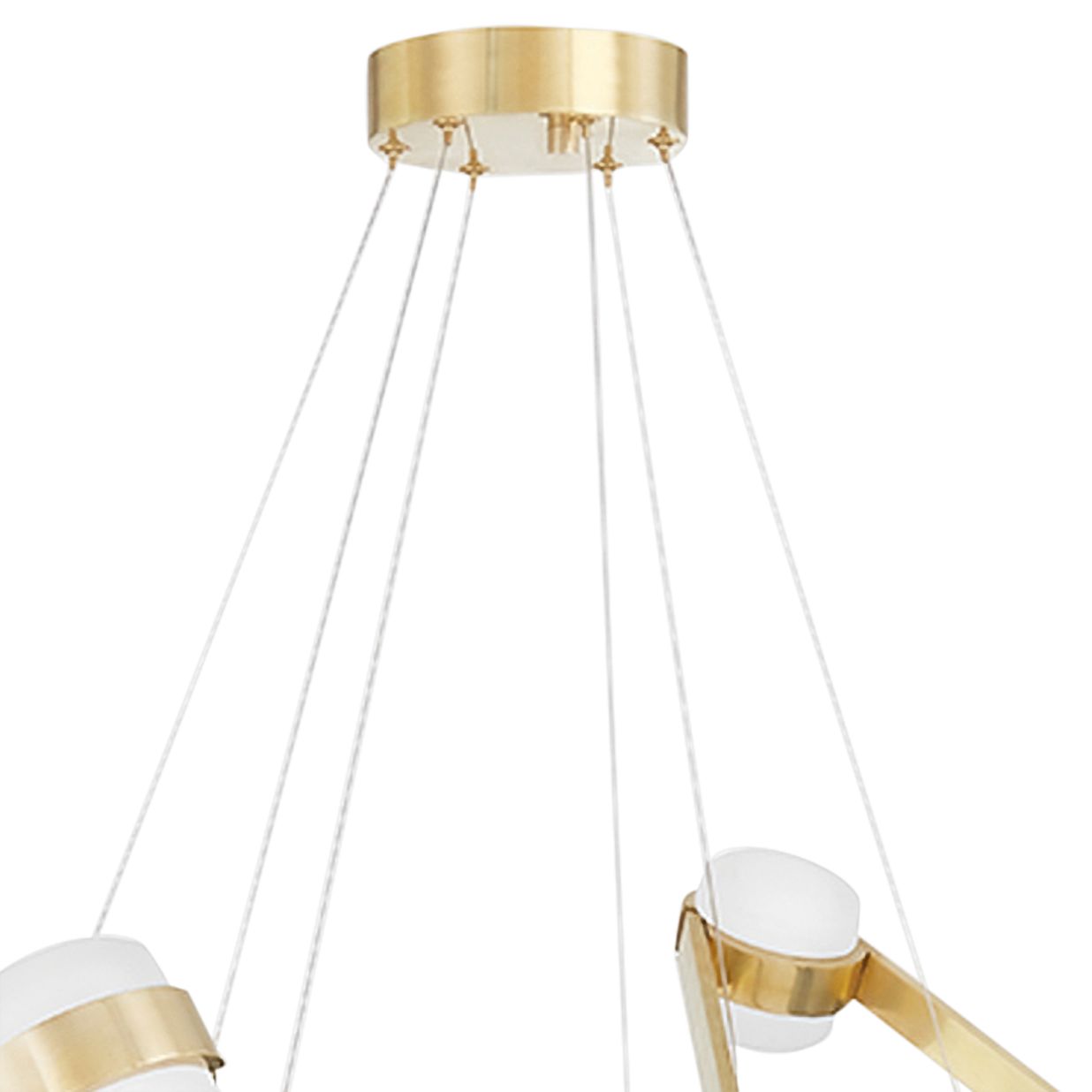 Orbit 56 1/2" Wide Aged Brass 12-Light LED Chandelier