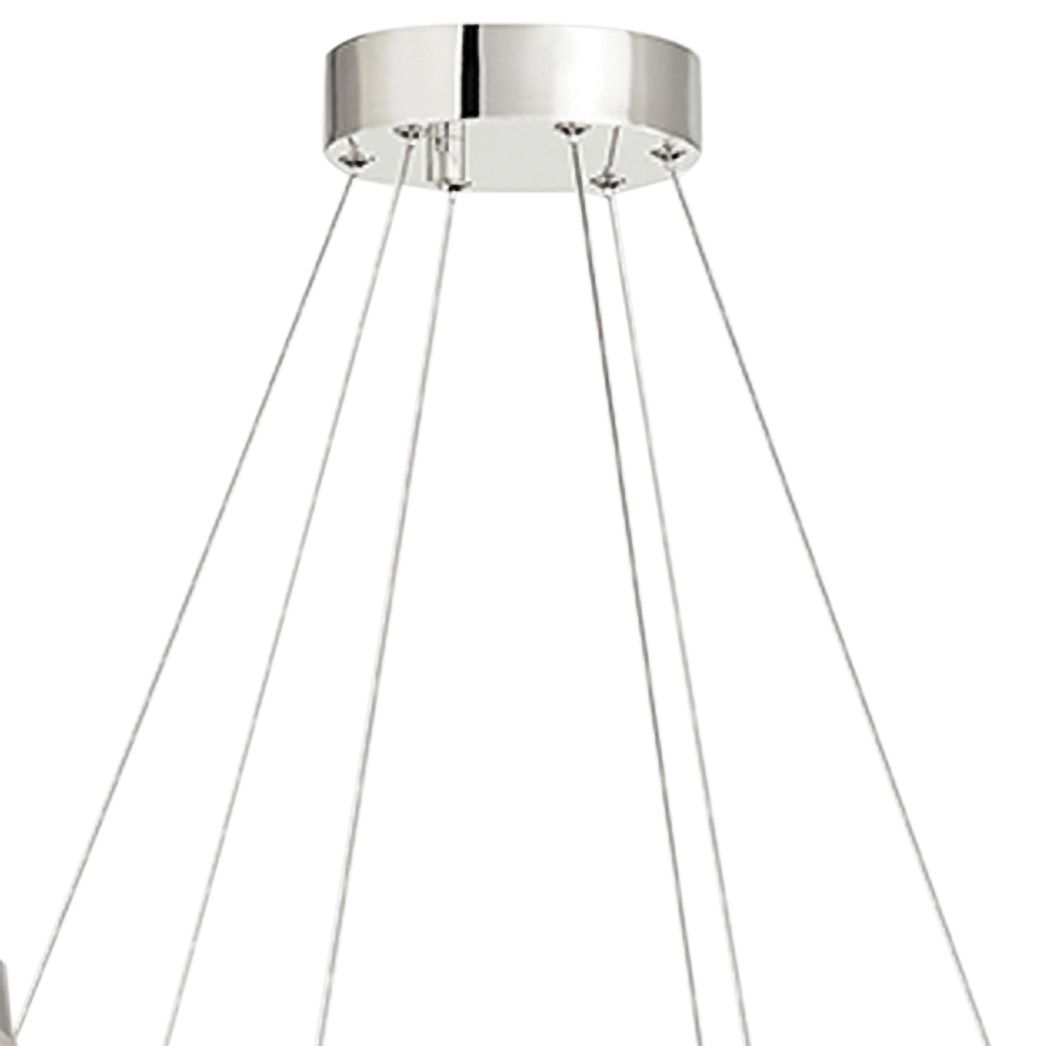 Orbit 56 1/2" Wide Polished Nickel 12-Light LED Chandelier