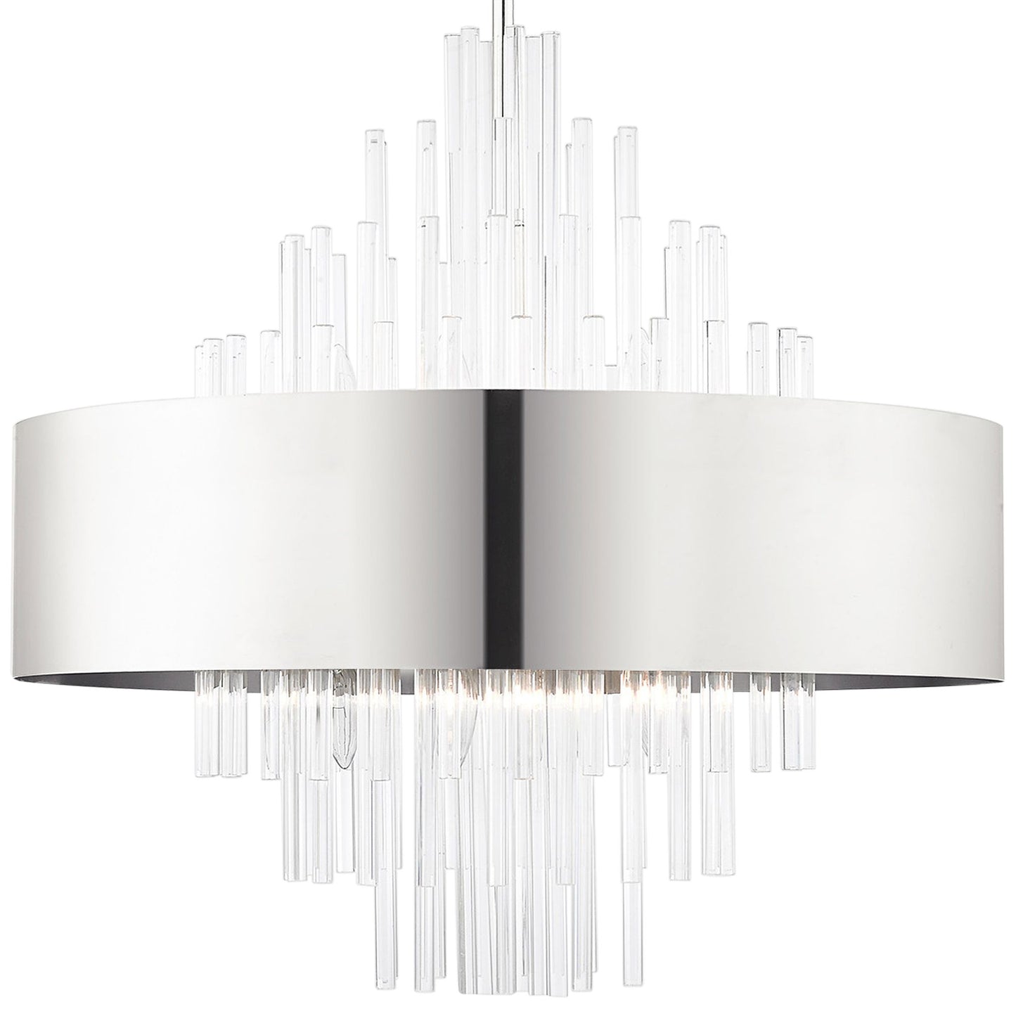 Orenburg 10 Light Polished Nickel Pendant Chandelier