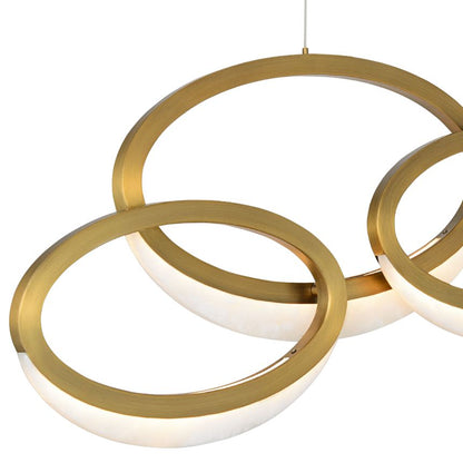 Orion 45 1/2" Wide Aged Brass LED Pendant Light