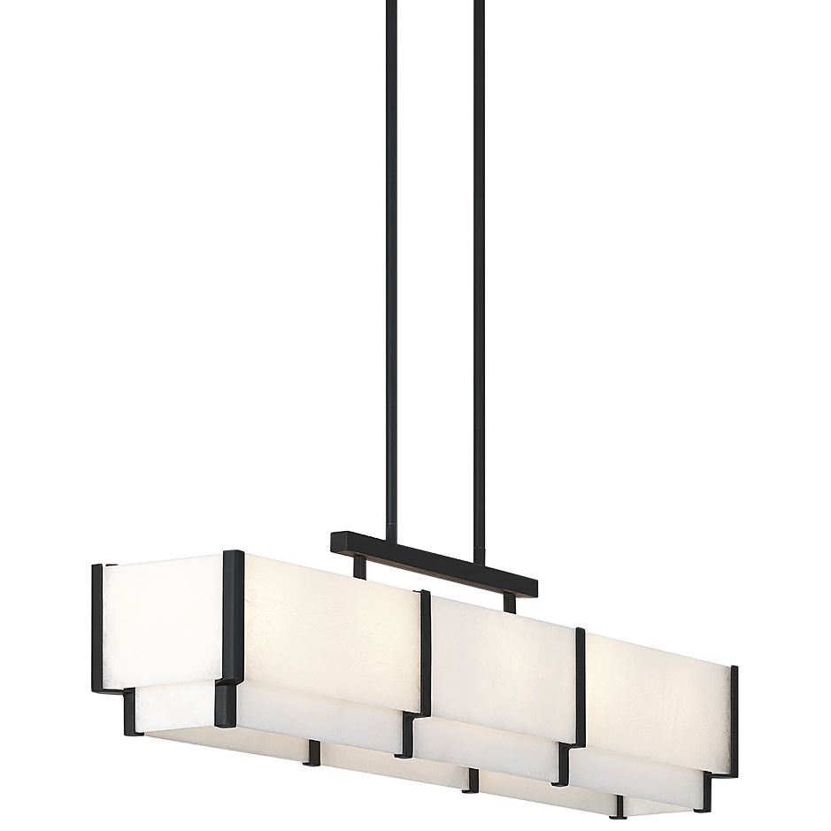 Orleans?44 1/4"W Black Cashmere Linear Chandelier