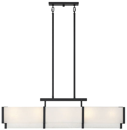 Orleans?44 1/4"W Black Cashmere Linear Chandelier