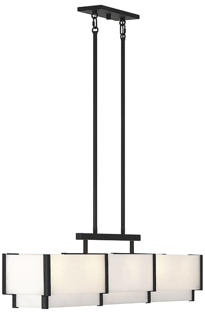 Orleans?44 1/4"W Black Cashmere Linear Chandelier