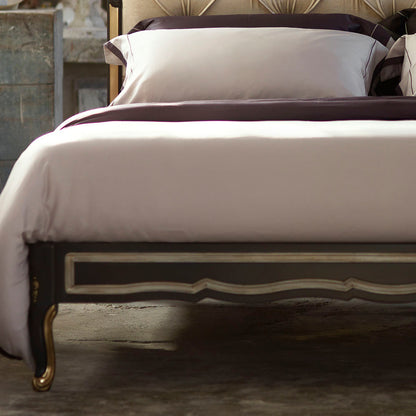 Ornate Button Upholstered Italian Bed