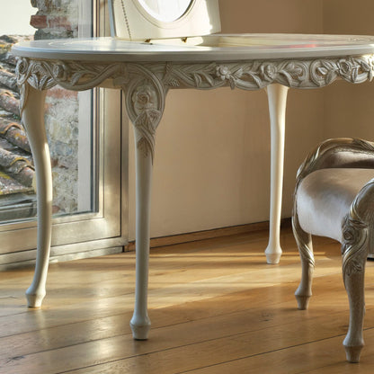 Ornate Dressing Table With Hidden Mirror