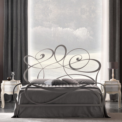 Ornate Iron Bed With Footboard