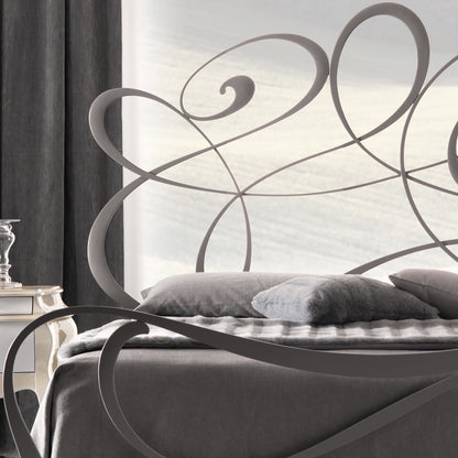 Ornate Iron Bed With Footboard