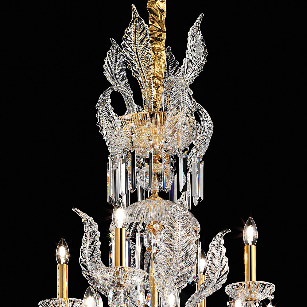 Ornate Italian Drop Crystal Pendant Chandelier