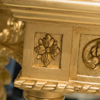 Ornate Neoclassical Gold Console Table