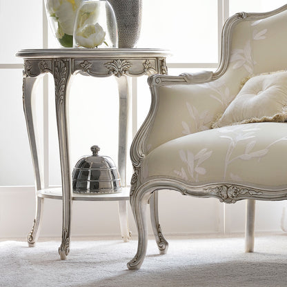 Ornate Silver Italian Side Table