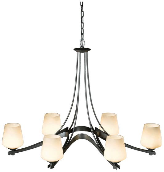 Oval Ribbon 38 1/2" Wide Dark Smoke 6-Light Chandelier