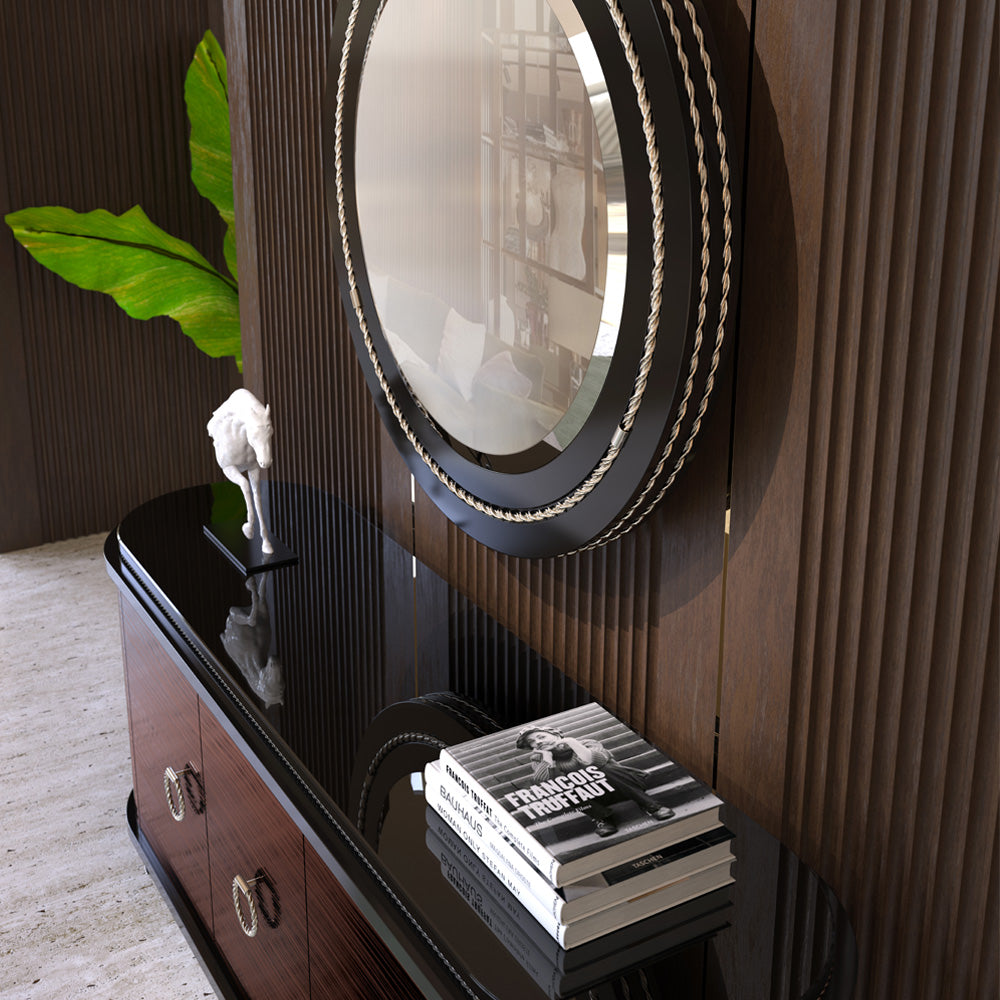 Oval Veneered Sideboard