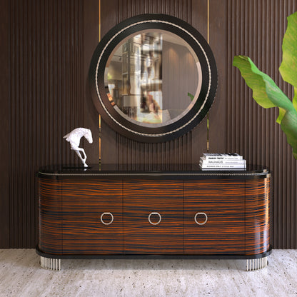 Oval Veneered Sideboard