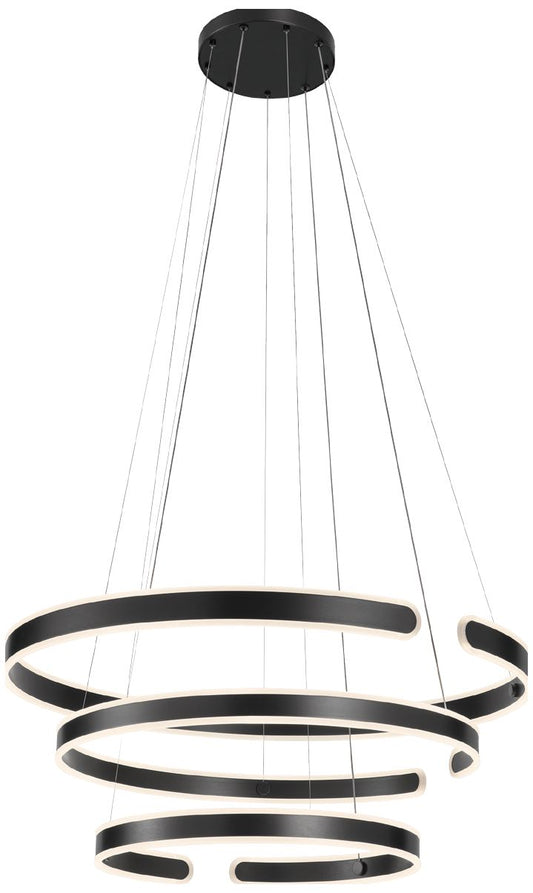 PageOne Lighting Gianni 39.4" Satin Dark Gray/Black LED Pendant