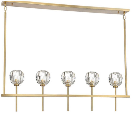 Parisian 5-Light 46" Linear Crystal Chandelier