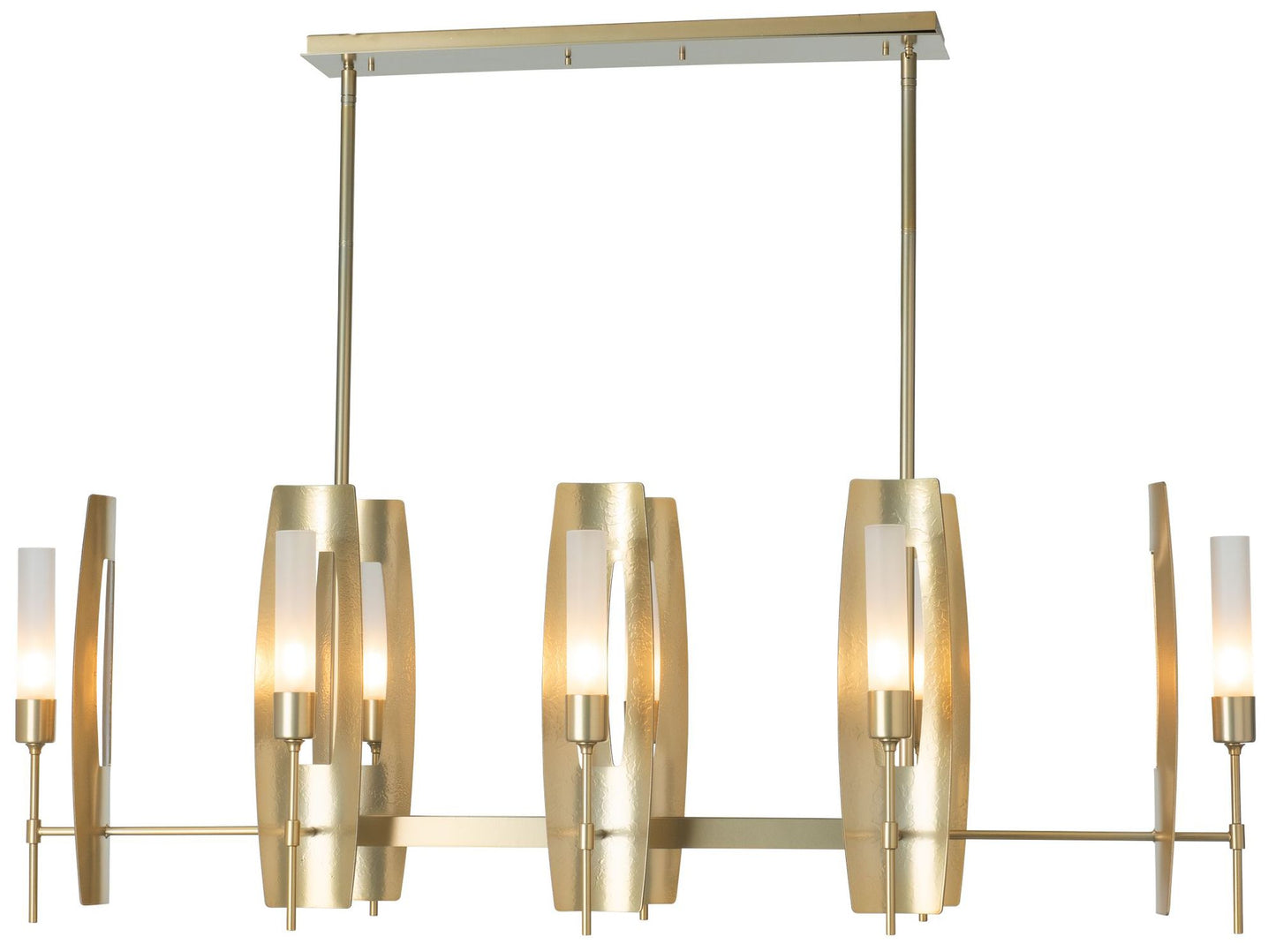 Passage 52.1" Wide 8-Light Ink Pendant With Frosted Glass Shade