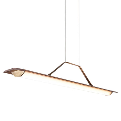 Penna 64 1/2"W Brass 2700K LED Kitchen Island Light Pendant