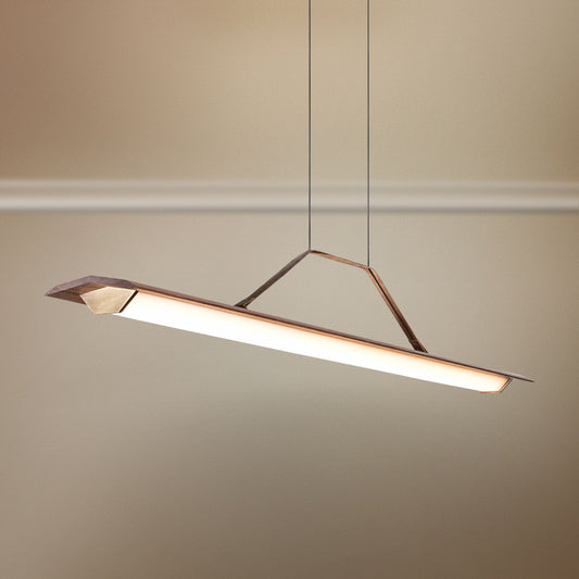 Penna 64 1/2"W Brass 2700K LED Kitchen Island Light Pendant