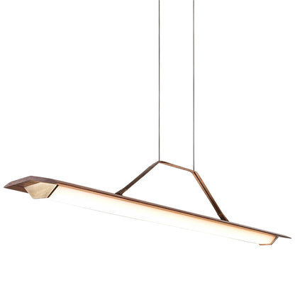 Penna 64 1/2"W Brass 3500K LED Kitchen Island Light Pendant