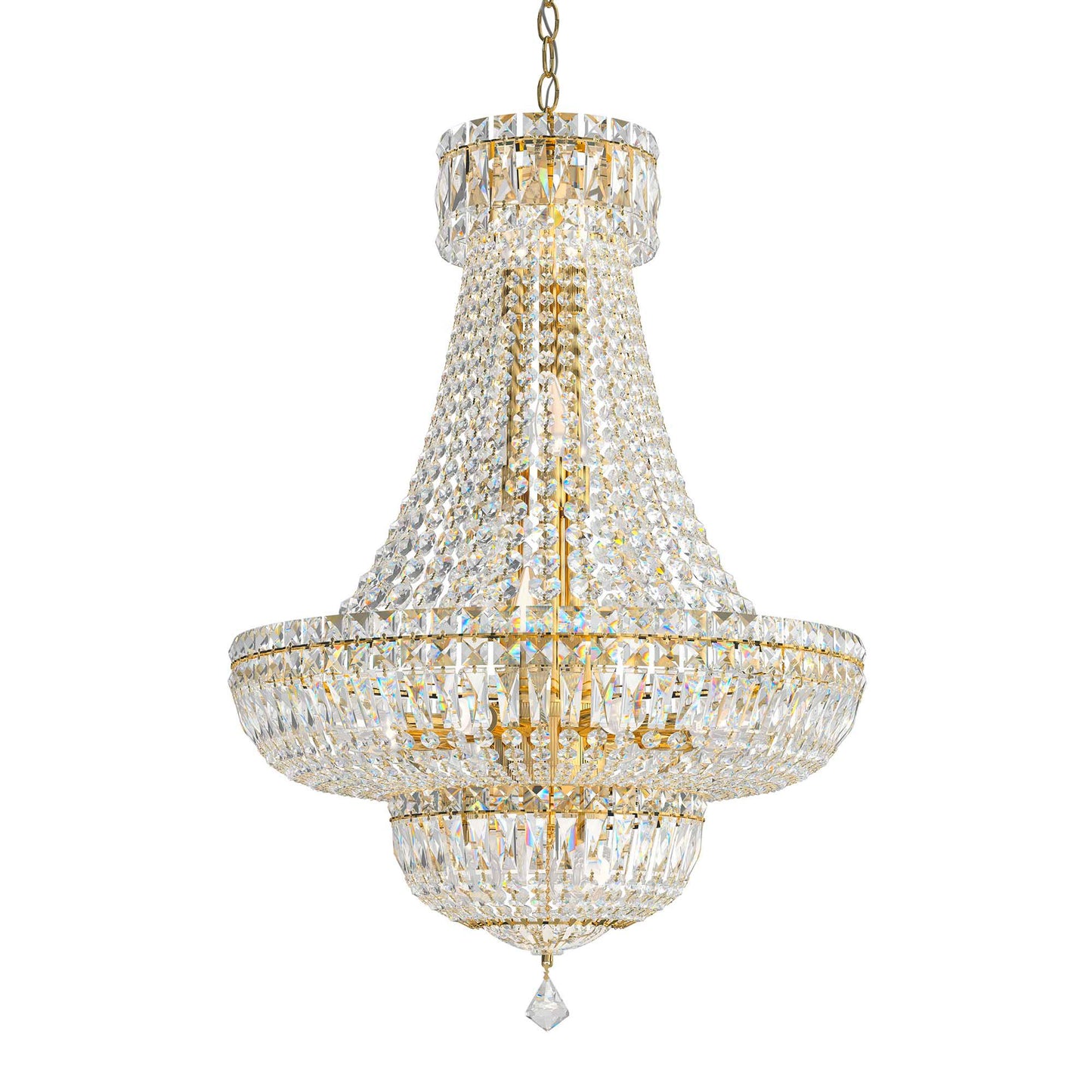 Petit Crystal Deluxe 31"H x 21"W 20-Light Chandelier in Polished