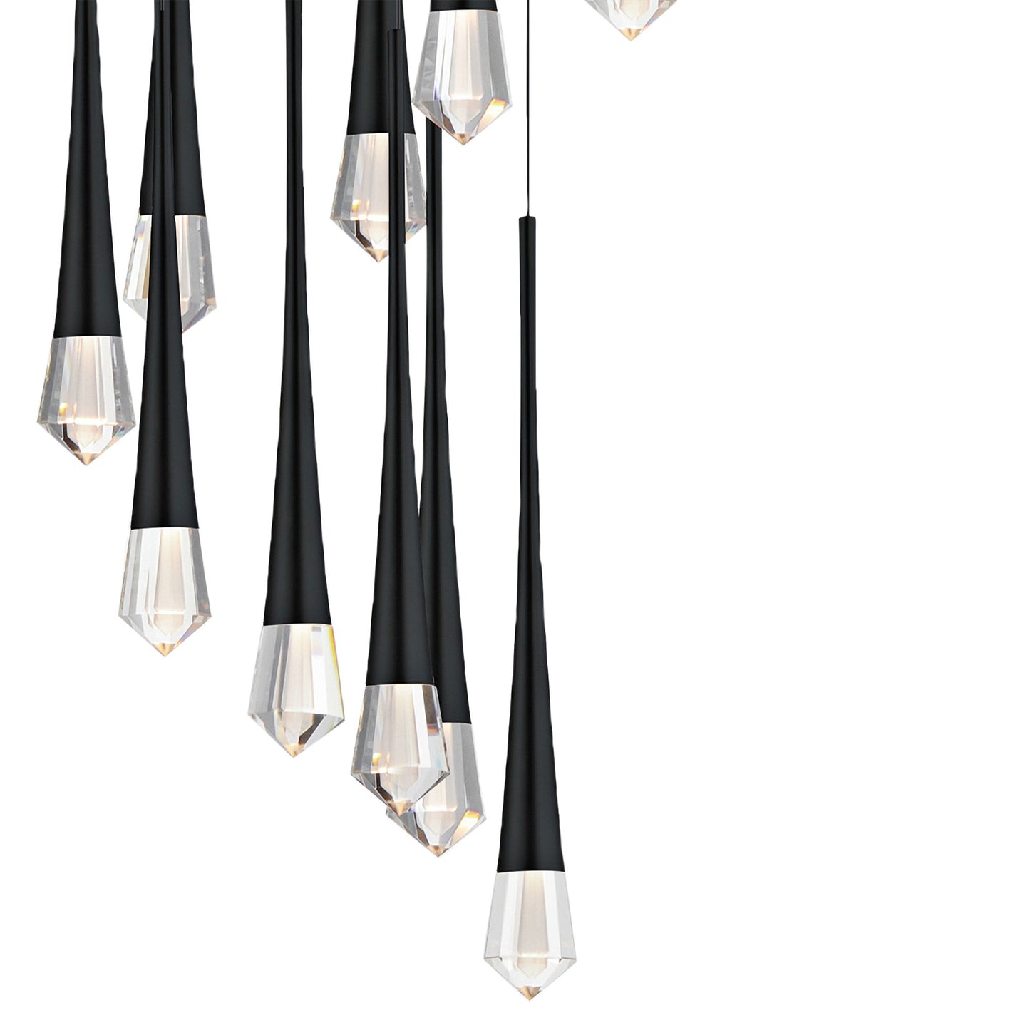 Pierce 16-Light LED Chandelier Black