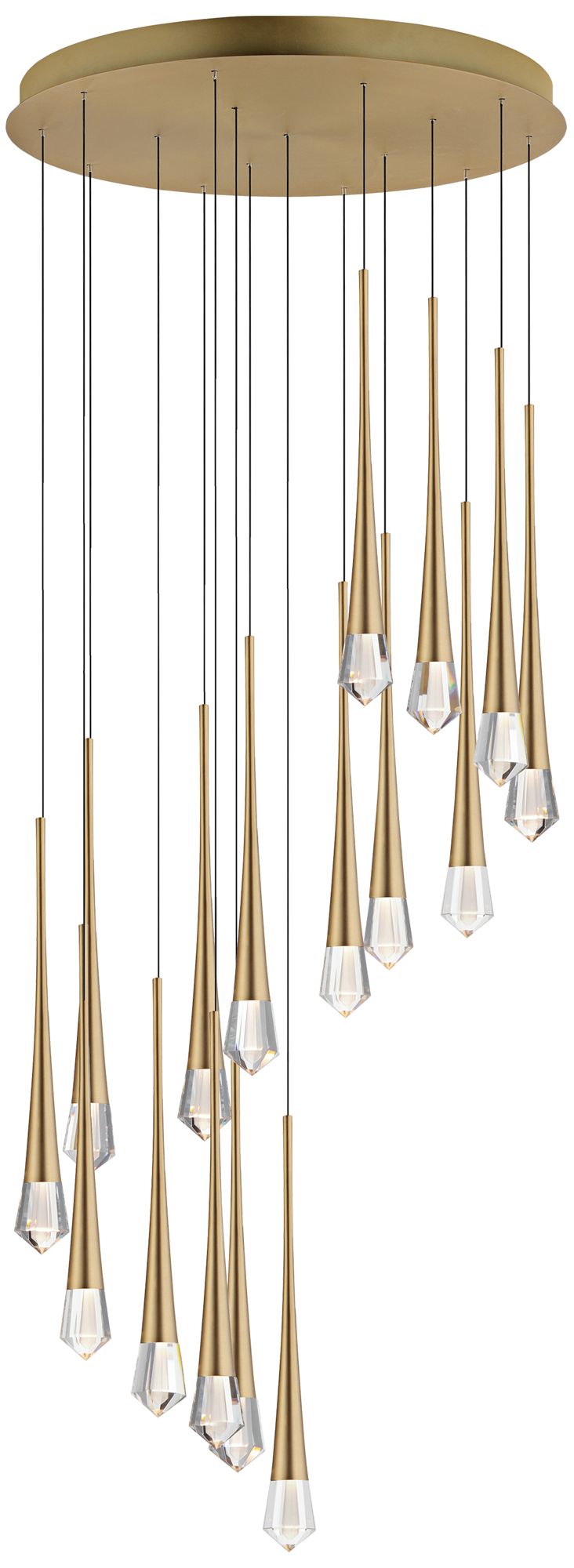 Pierce 16-Light LED Chandelier Gold