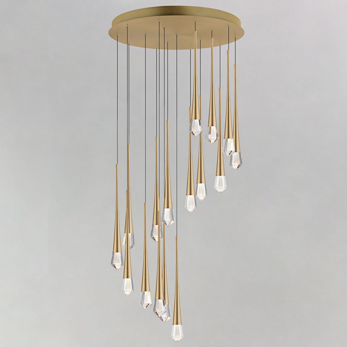 Pierce 16-Light LED Chandelier Gold