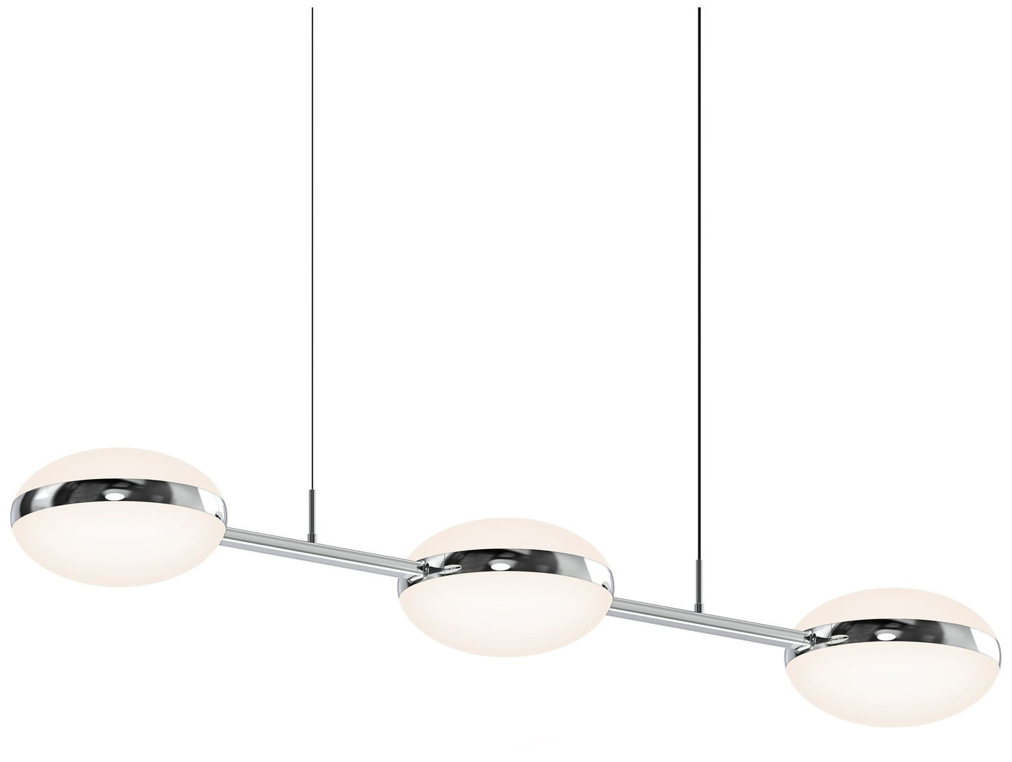 Pillows 48.5" Wide 3.Light Polished Chrome Linear Pendant