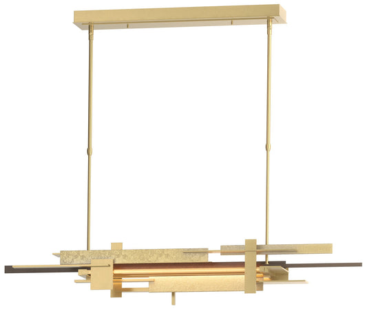 Planar 48.3"W Bronze Accented Modern Brass Standard LED Pendant