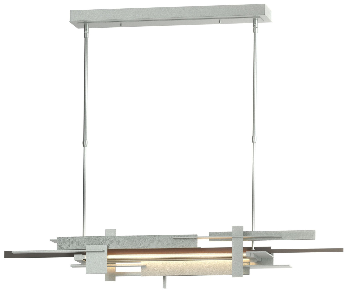 Planar 48.3"W Dark Smoke Accented Vintage Platinum Standard LED Pendan